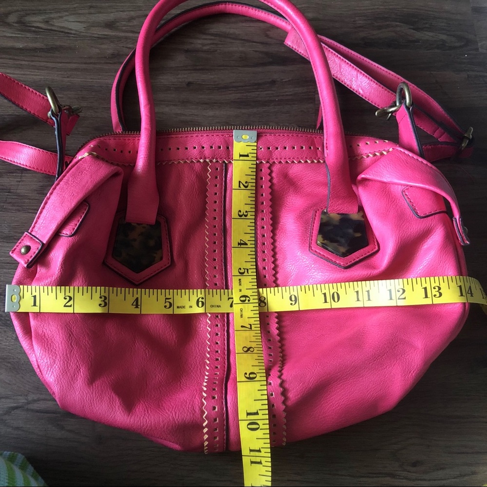 Jessica Simpson Satchel Bag rosey reddish pink Handles Straps - Picture 7 of 7